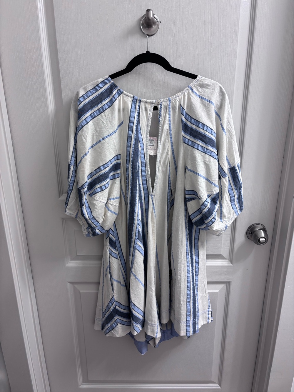 NWT Free People Bop Around Stripe Romper
Color: Seaside Stripe Ivory - Picture 12 of 12